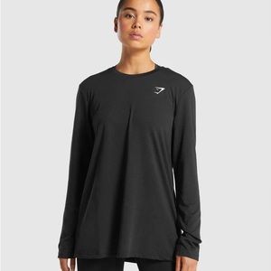 Gymshark Training Oversized Long Sleeve T-Shirt - Black, small, never worn!